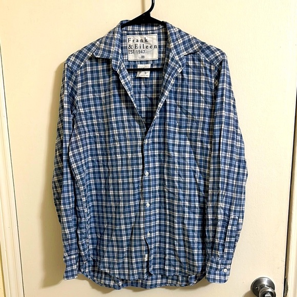EUC Frank & Eileen Checkered Button Down Blouse - Picture 1 of 4